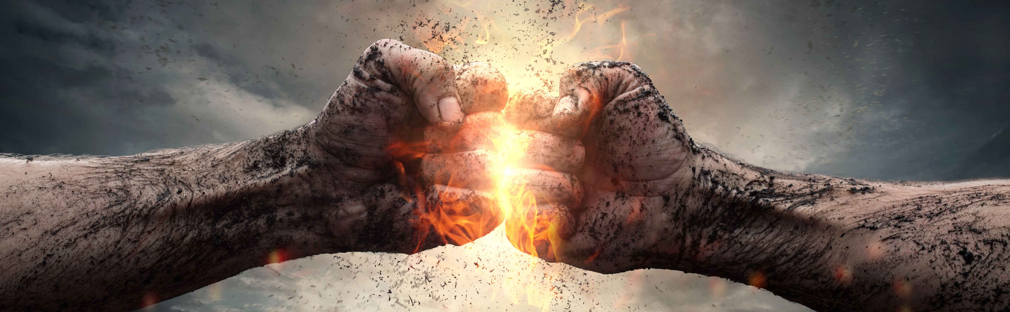 Two strong fists clashing, understanding your clients pain.