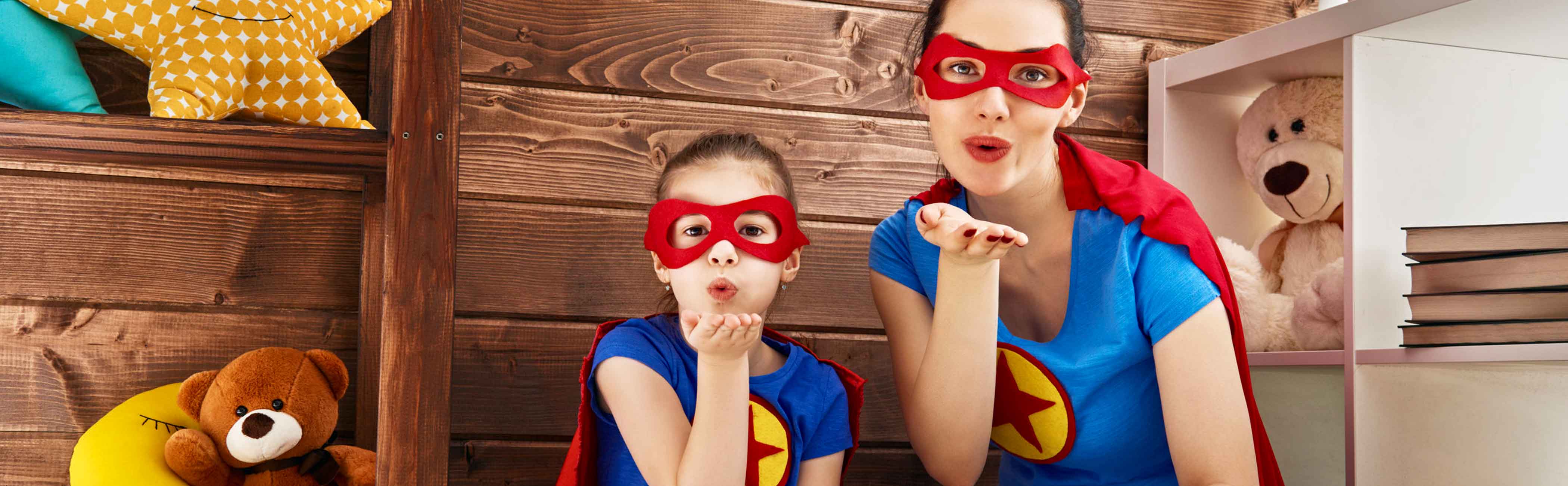 Mother and daughter superheros showing you the way.