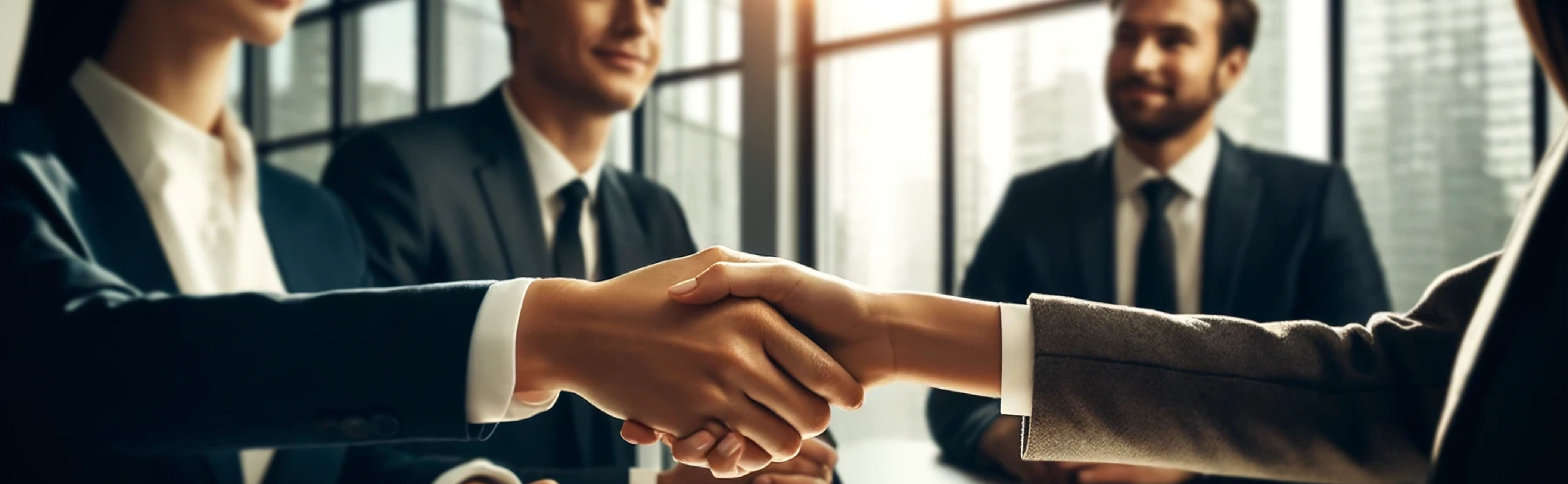 People shaking hands, as a deal is completed.